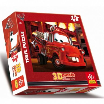 Puzzle Cars 3D-Cladirea in flacari, 48 piese