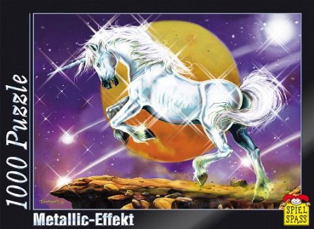 Puzzle cu efect metalic Unicorn, 1000 pcs.
