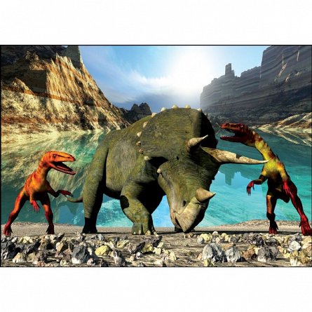 Puzzle Dinozaur Triceratops, 99 piese