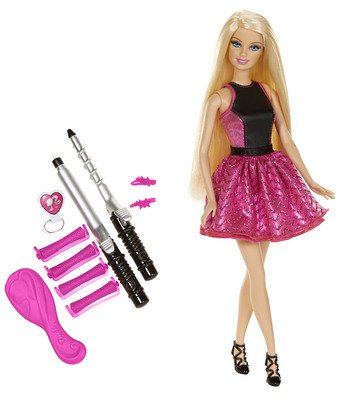Set papusa Barbie isi onduleaza parul
