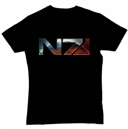ME 3 T-Shirt - Chrome N7 Logo, black,XL