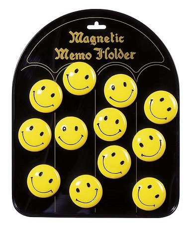 Memo clip magnetic Goki, smiley, 4.5cm