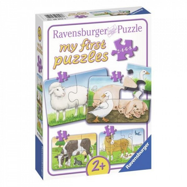Puzzle animale de la ferma, 2 ani+, 2/4/6/8pcs - Diverta ...